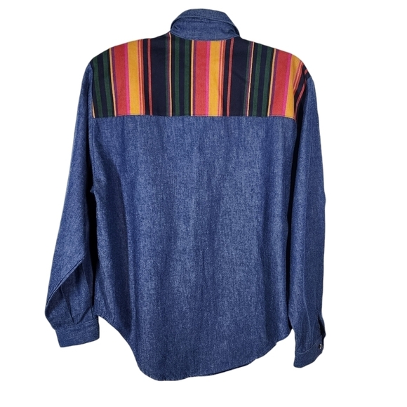 ON THE VERGE VINTAGE WESTERN DENIM SHIRT - Picture 4 of 11